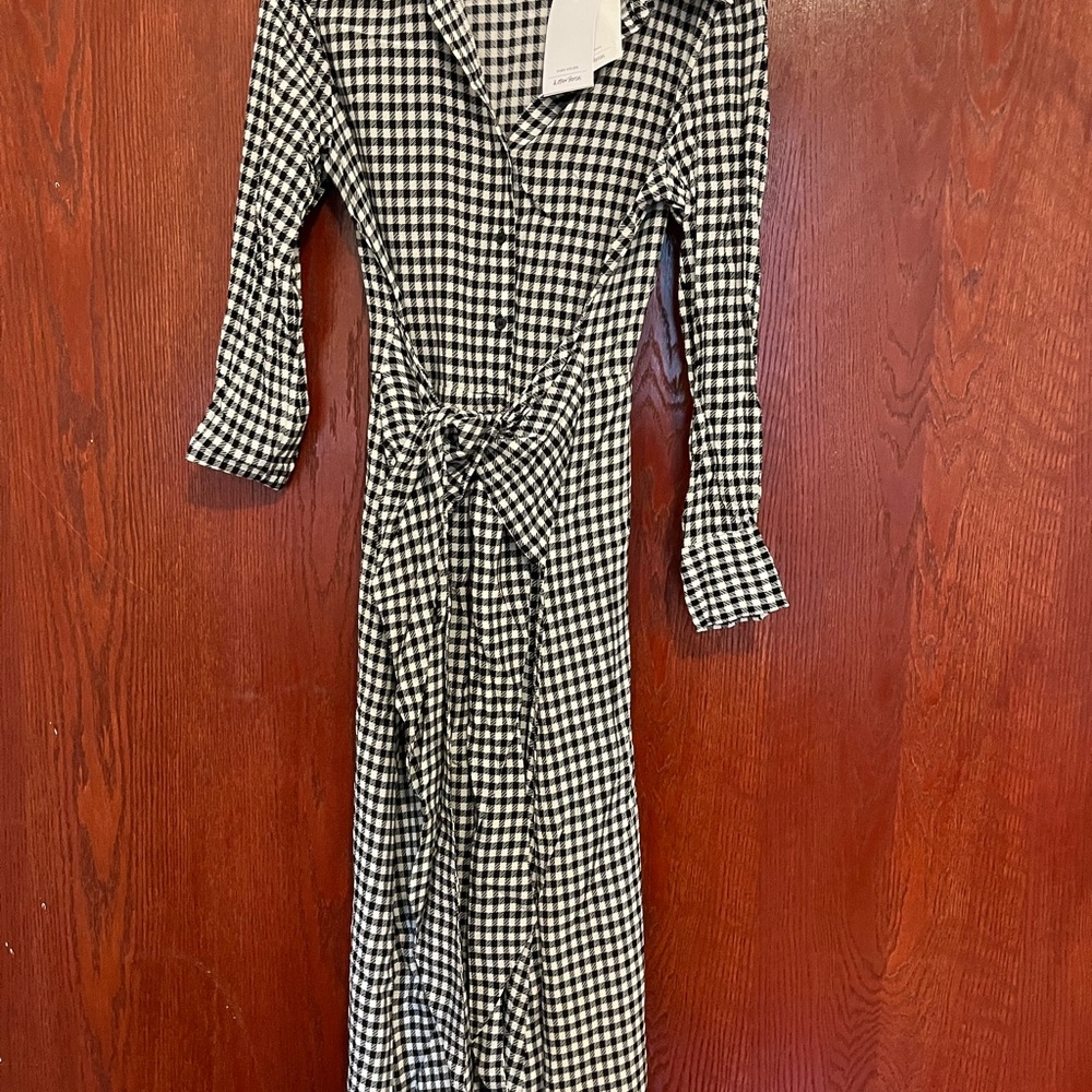 & Other Stories black and white / gingham dress